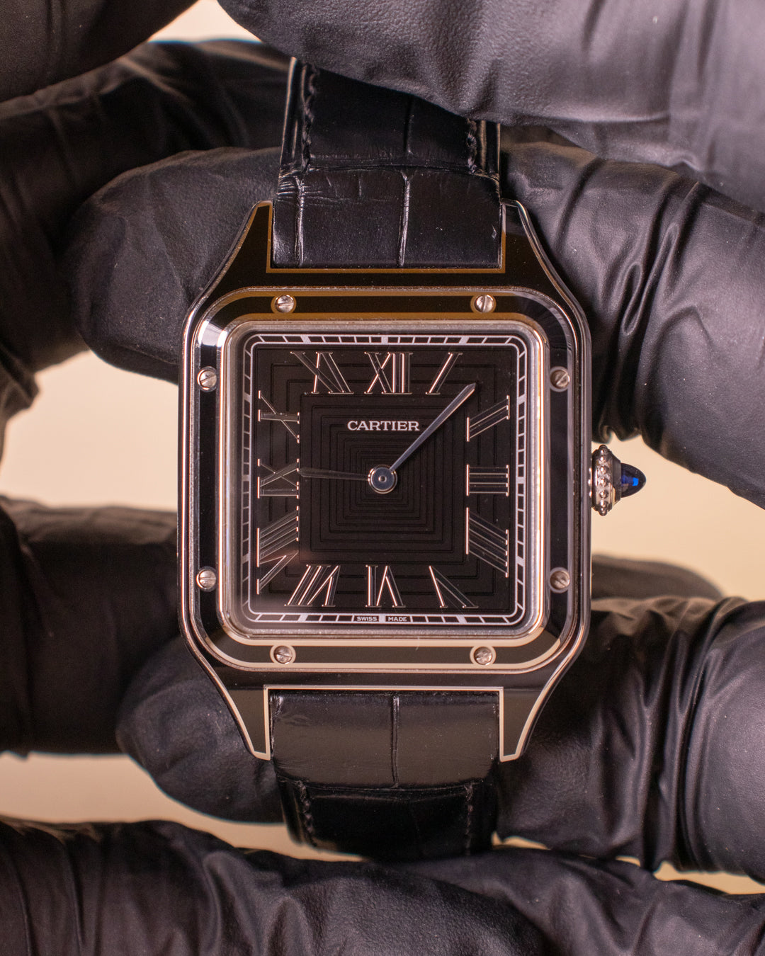 CARTIER SANTOS DUMONT BLACK LACQUER