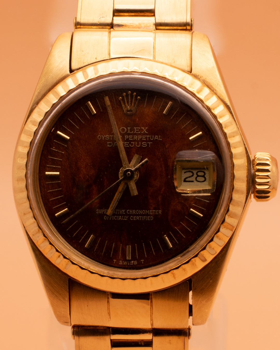 ROLEX DATEJUST WOOD DIAL LADY