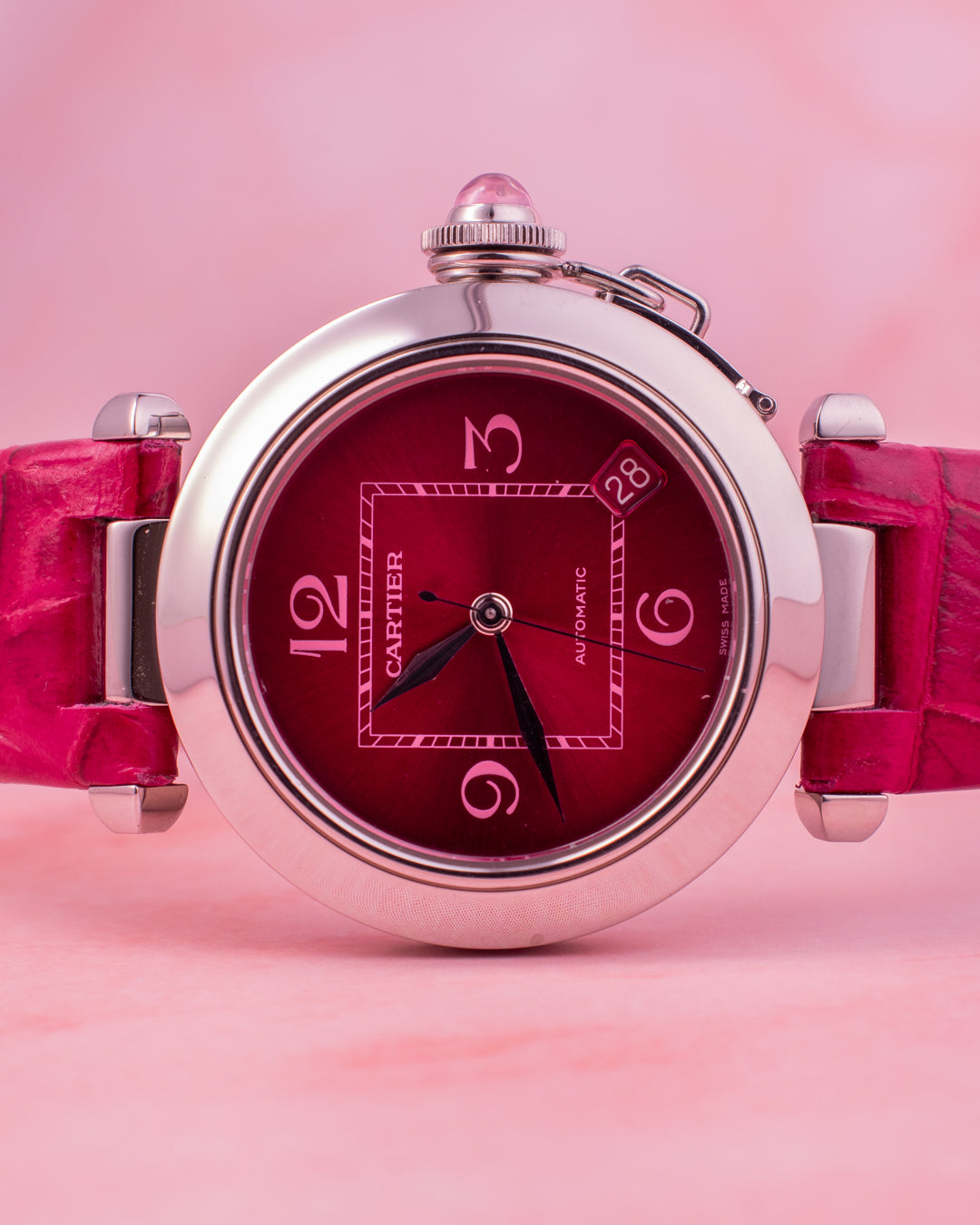 CARTIER PASHA C - RASPBERRY SPECIAL EDITION