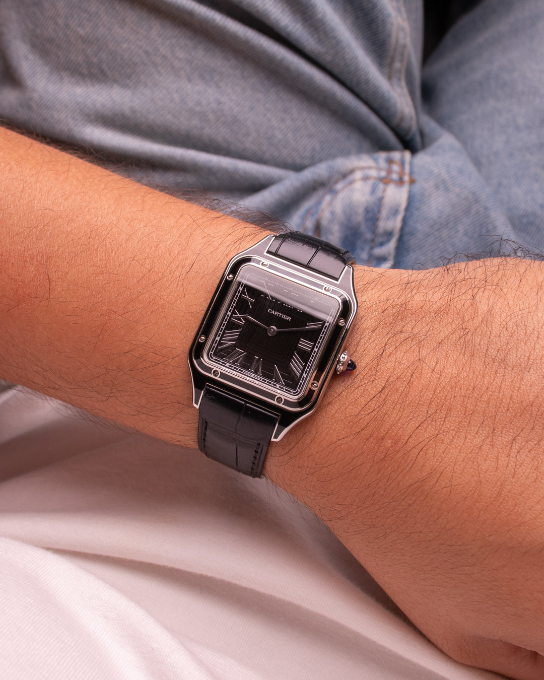 CARTIER SANTOS DUMONT BLACK LACQUER