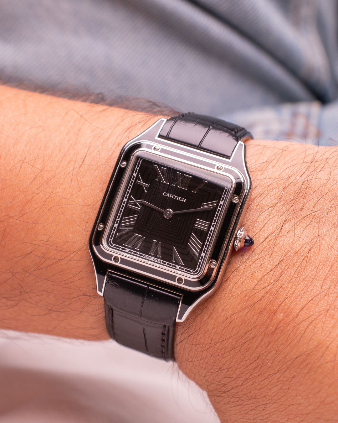 CARTIER SANTOS DUMONT BLACK LACQUER