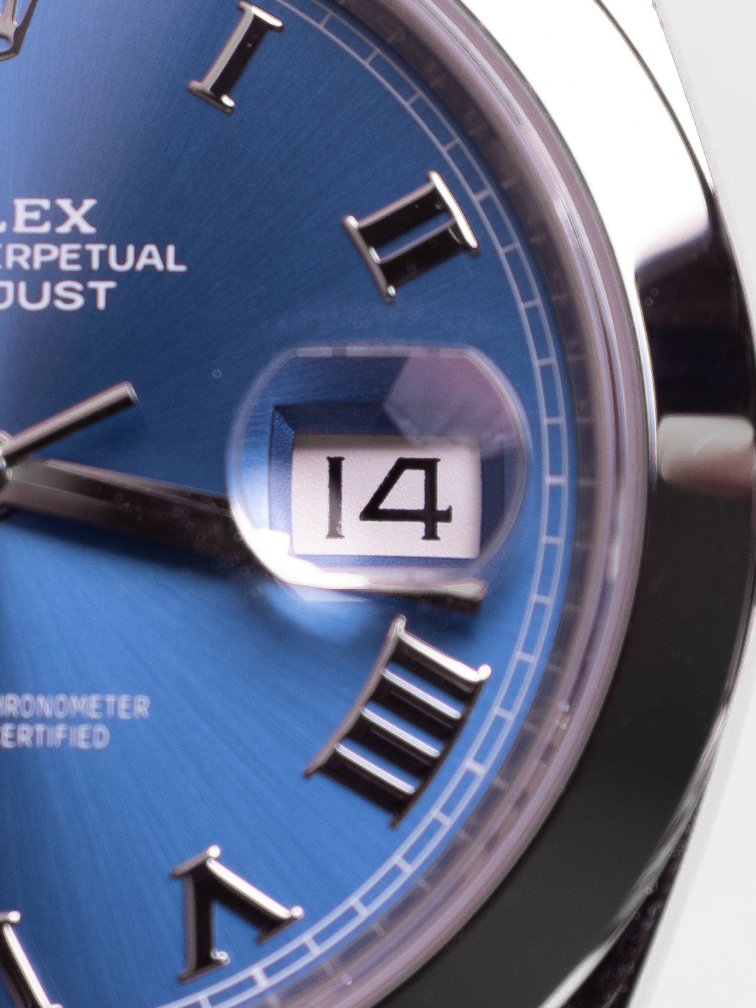 ROLEX DATEJUST AZZURO BLUE ROMAN DIAL