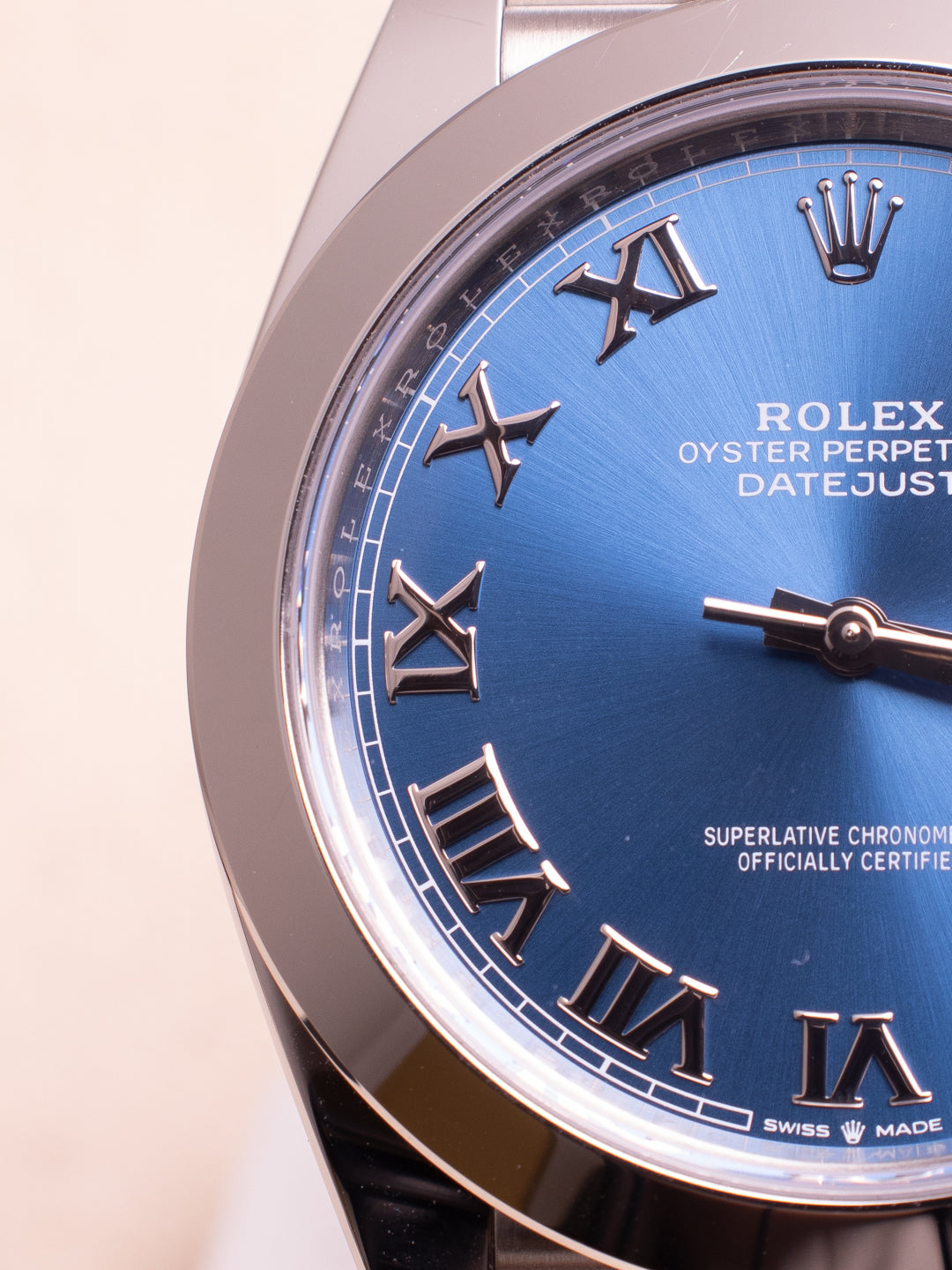 ROLEX DATEJUST AZZURO BLUE ROMAN DIAL