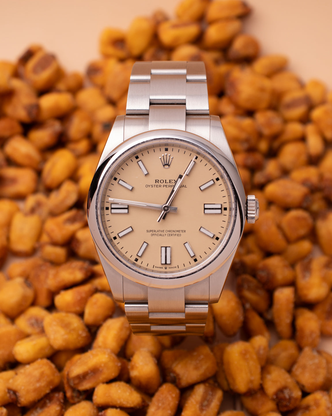 ROLEX OYSTER PERPETUAL BEIGE
