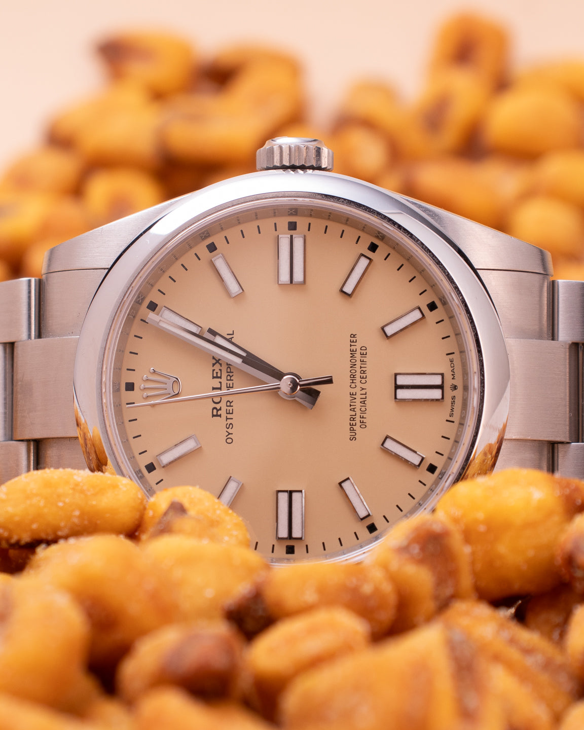 ROLEX OYSTER PERPETUAL BEIGE