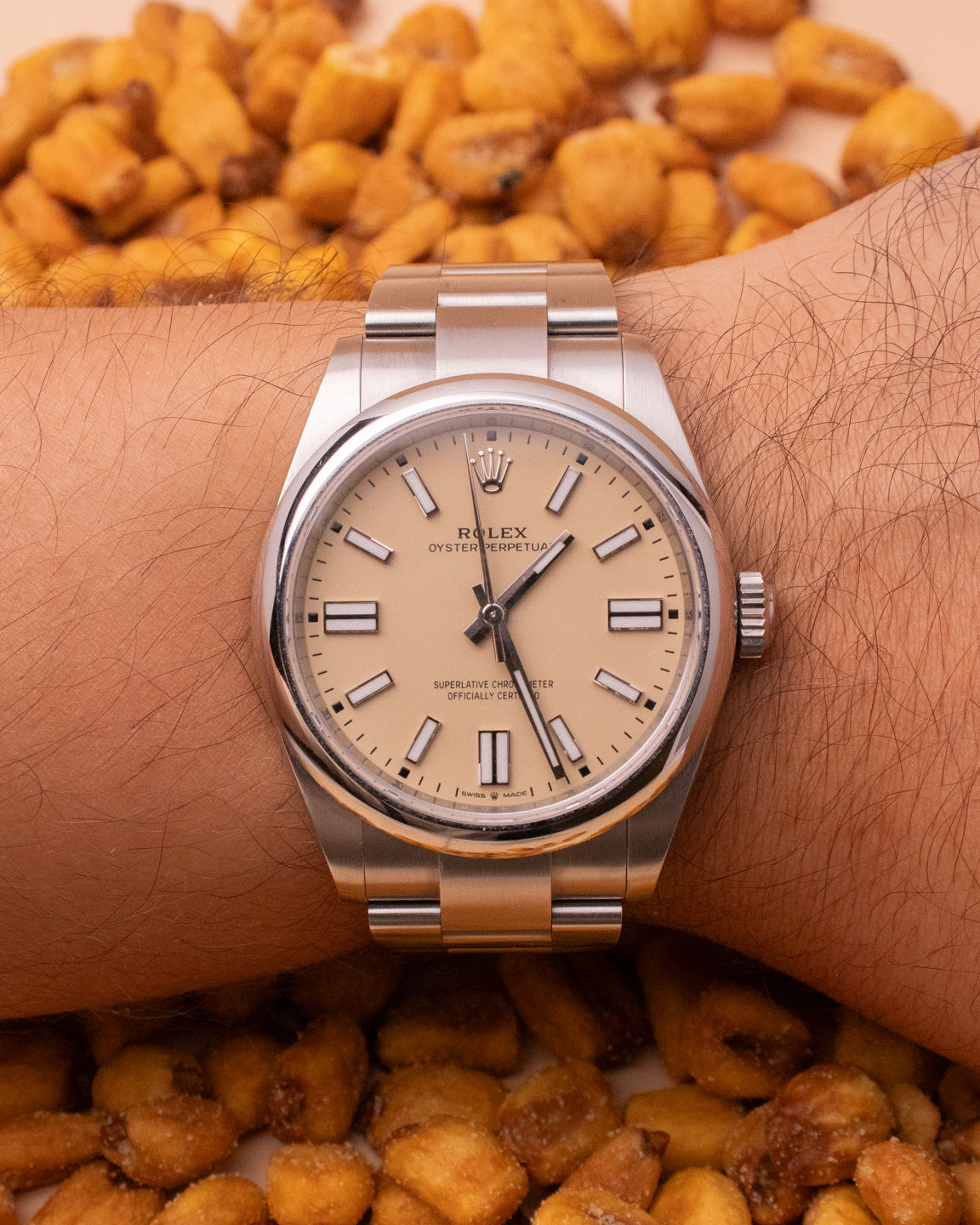 ROLEX OYSTER PERPETUAL BEIGE