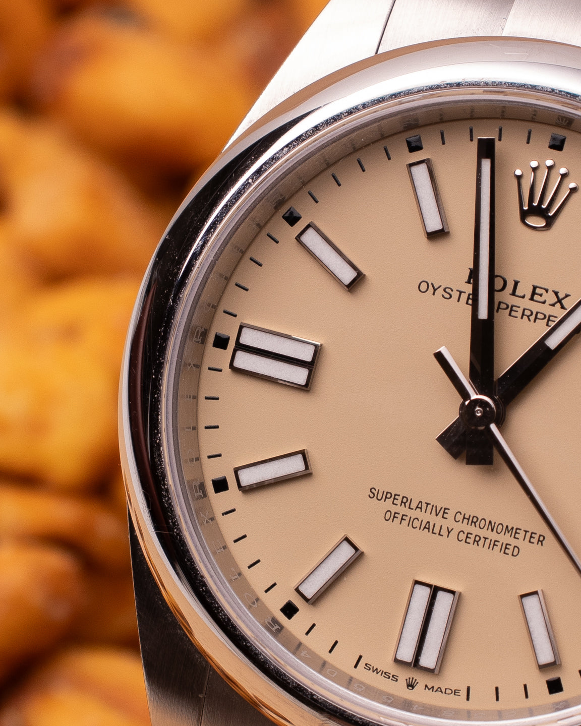 ROLEX OYSTER PERPETUAL BEIGE