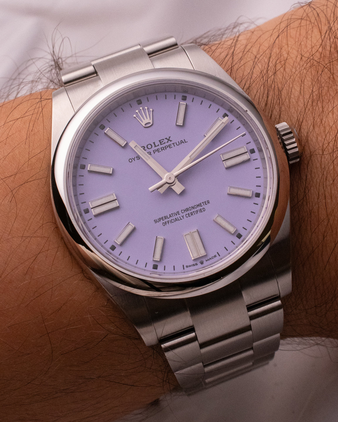 ROLEX OYSTER PERPETUAL LAVENDER