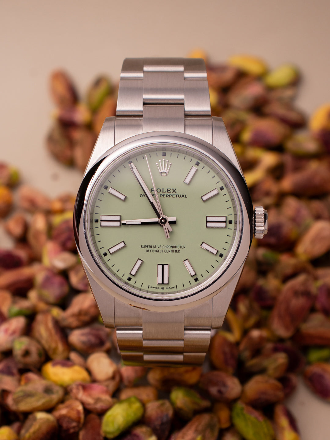 ROLEX OYSTER PERPETUAL PISTACHIO