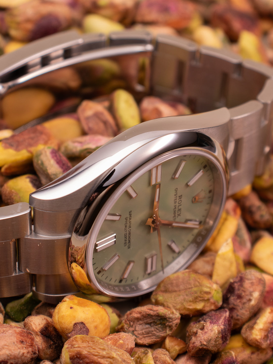 ROLEX OYSTER PERPETUAL PISTACHIO