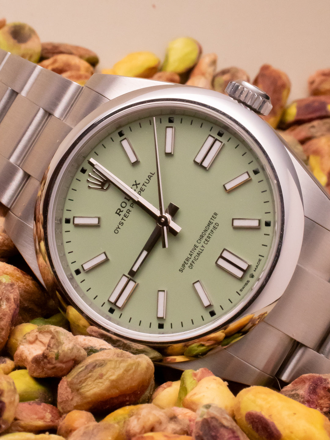 ROLEX OYSTER PERPETUAL PISTACHIO